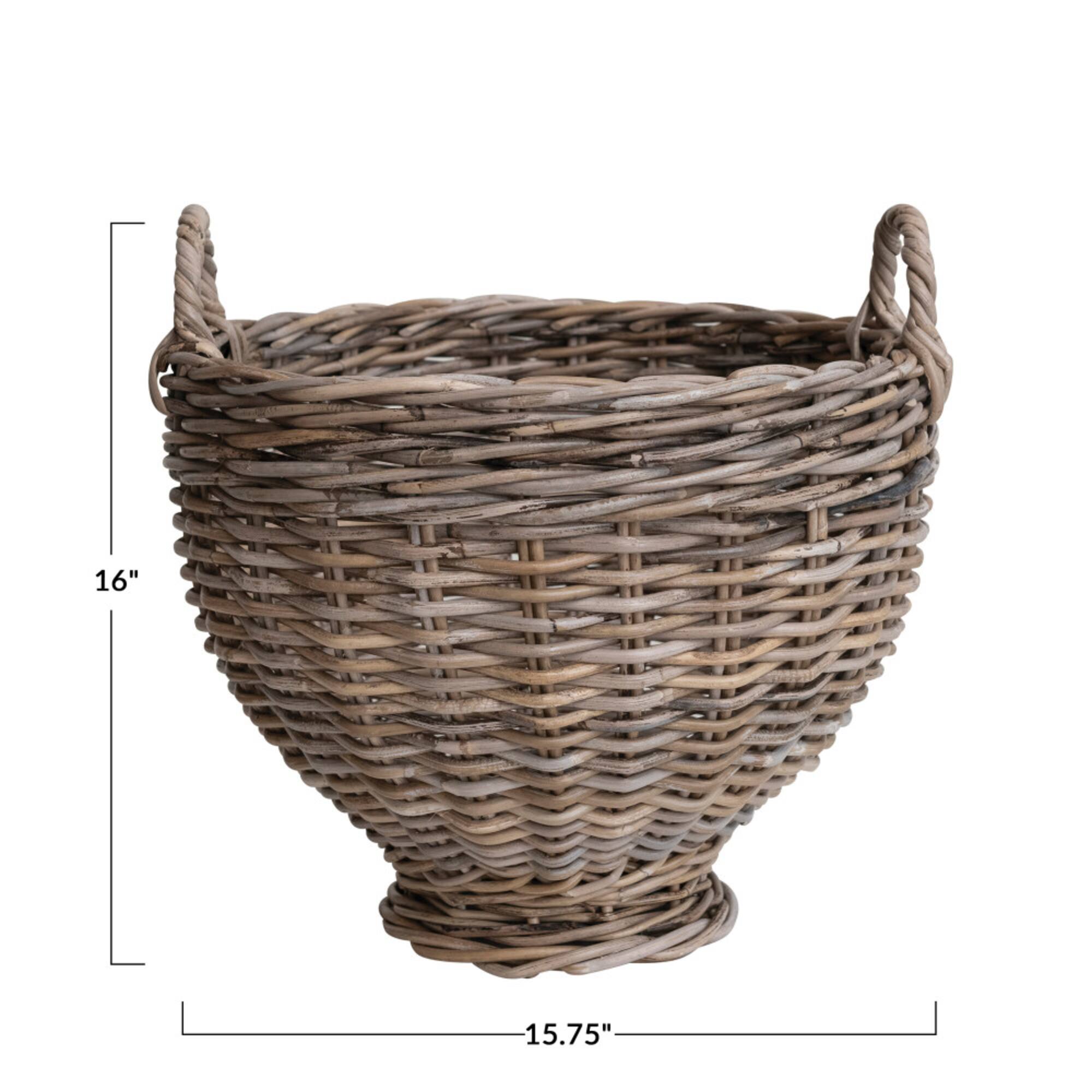Hello Honey® Medium Natural Woven Rattan Storage Basket